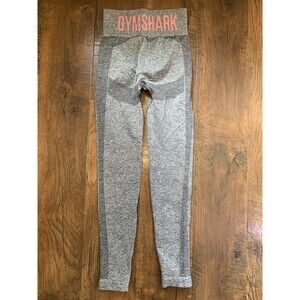 Gymshark High Rise Seamless Leggings Women's Sz Extra Small Thick Waistband Gray